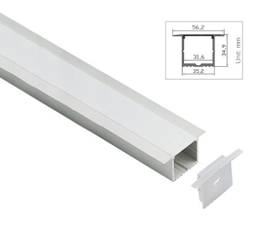 Nordic Products Leandro Aluprofil 2m I/U