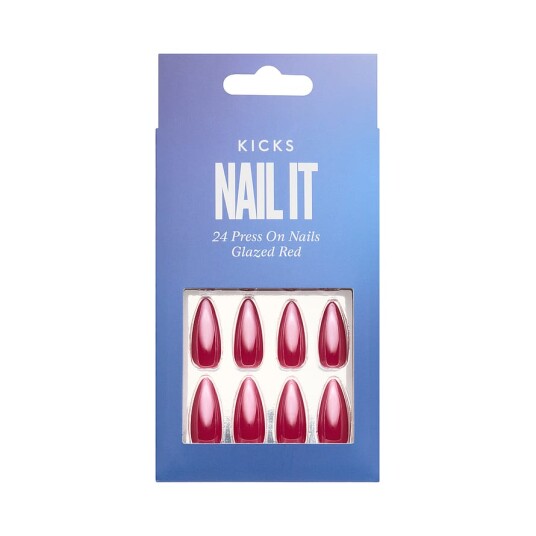 Nail It 24 Press On Nails Glazed Red Nail It 24 Press On Nails Glazed Red
