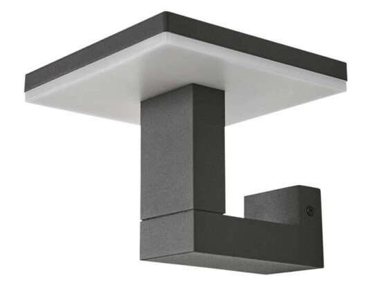 Lucande Utendørs LED-vegglampe Olesia, firkantet Lucande Utendørs LED-vegglampe Olesia, firkantet