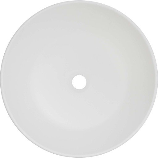 Lavabo Solid Surface servant, Ø45 cm, hvit