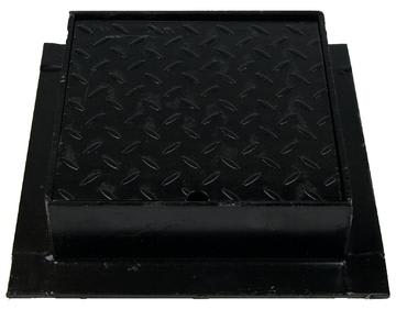 Duco fast karm m/deksel til 315 mm oppføringsrør, 100 mm, 2,5 tonn - sort