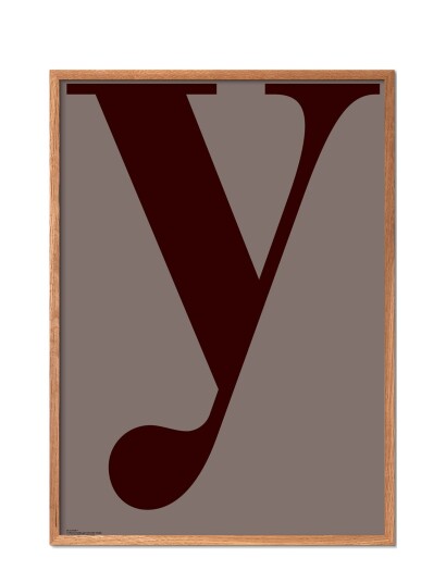 Poster & Frame Grey-Y - Brown - 42X29.7CM Poster & Frame Grey-Y - Brown - 42X29.7CM