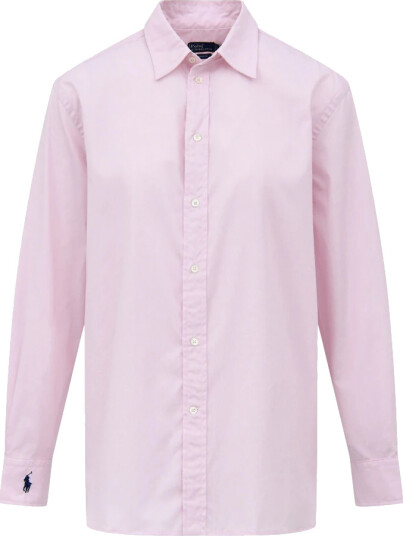 Polo Ralph Lauren Oversize Fit Cotton Shirt Pink M