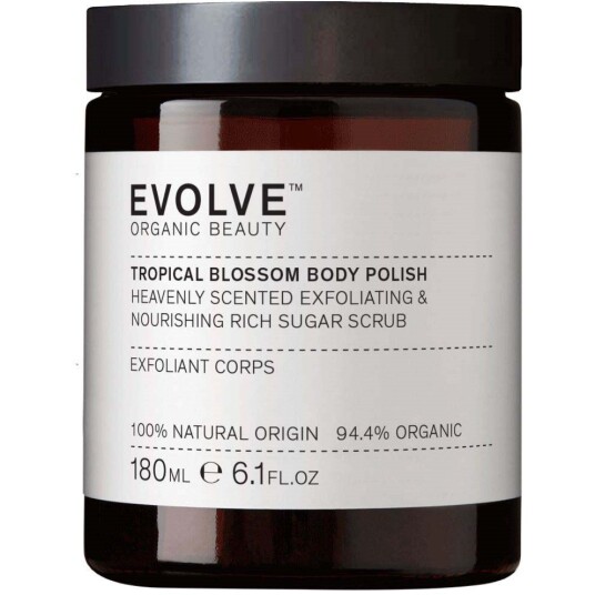 Evolve Beauty Tropical Blossom Kroppsskrubb 180 ml med Økologisk Sukker Evolve Beauty Tropical Blossom Kroppsskrubb 180 ml med Økologisk Sukker