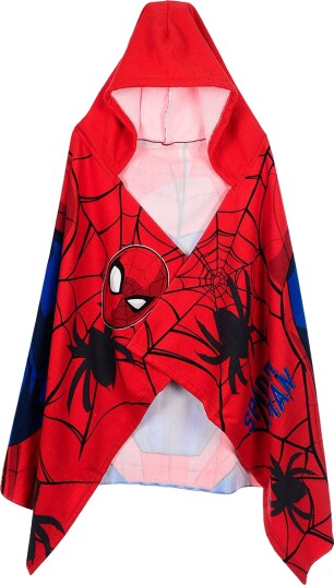 Marvel Spider-Man Strandhåndkle Med Hette Rød