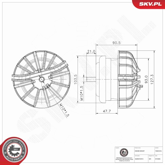 ESEN SKV 75SKV416 Motorfeste