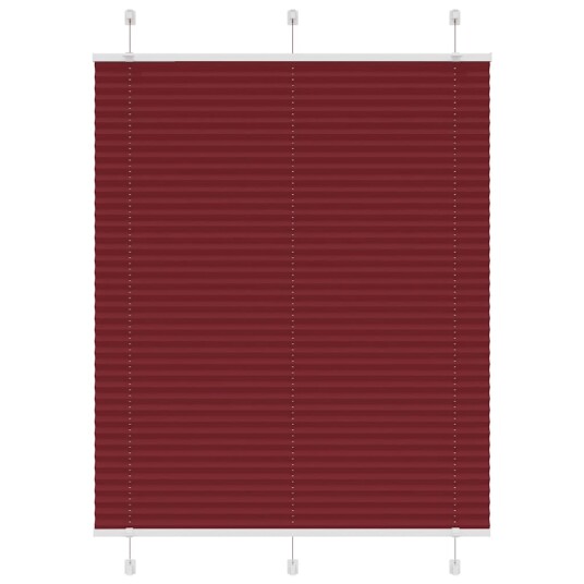 Plisségardin Bordeaux Rød 110x150 cm Stoff Bredde 109,4