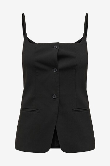 Only - Topp onlAdora Strap Vest Top Tlr - Svart Only - Topp onlAdora Strap Vest Top Tlr - Svart