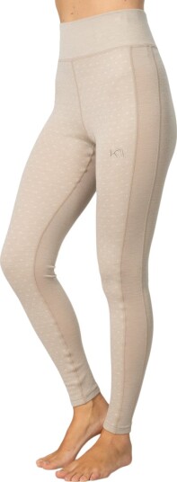 Kari Traa Vilma High Waist Merinoull Skiunderbukser Dame Beige XS