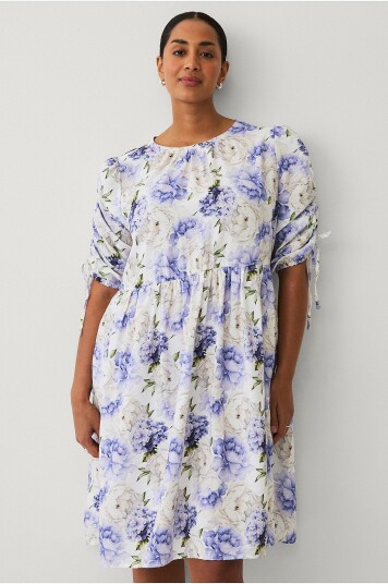 Ellos Plus Collection Kjole med puffede ermer Lilla