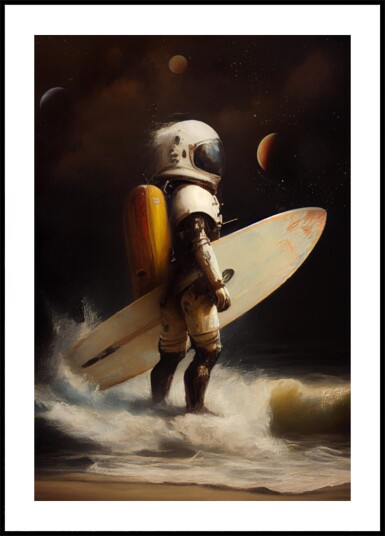 My Space Surfing Day Plakat / 70x100