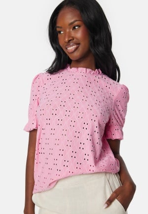 VILA Vikawa S/S Flounce Top Pastel Lavender XXL