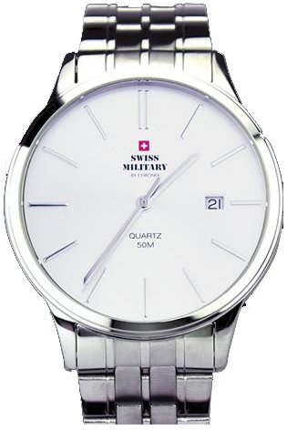 Swiss Military by Chrono Herreklokke 32043.02 Classic Hvit/Stål Ø42