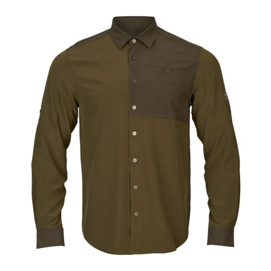Härkila Logmar Lettvekts L/s-skjorte Dark Olive/willow Green M