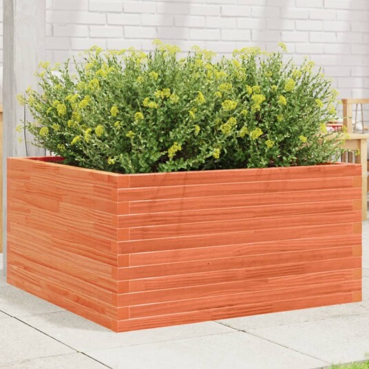  Hageplantekasse voksbrun 90x90x46 cm heltre furu
