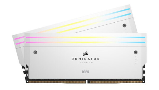 Corsair Dominator Titanium DDR5-7000 - 48GB - CL36 - Dual Channel (2 stk) - Intel XMP - Hvit med RGB