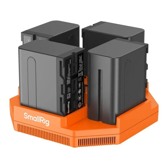 SmallRig 4834 4-Channel Battery Charger USB-C ladeadapter 4stk NP-F970 batterier SmallRig 4834 4-Channel Battery Charger USB-C ladeadapter 4stk NP-F970 batterier