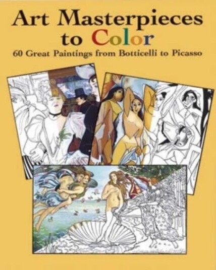 Art Masterpieces To Colour Av Marty Noble Art Masterpieces To Colour Av Marty Noble