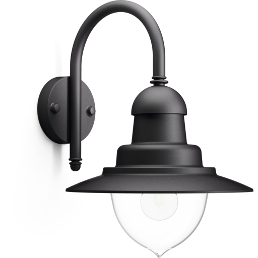 Philips Raindrop wall lantern black 1x60W 230V| No bulb Ha Philips Raindrop wall lantern black 1x60W 230V| No bulb Ha