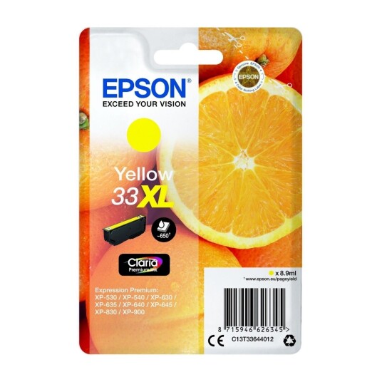 Epson 33XL - Blekkpatron Yellow