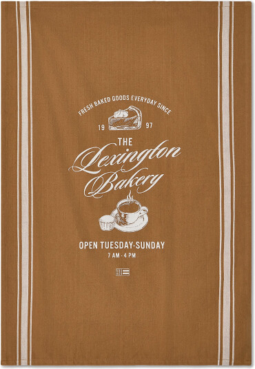 Lexington Home Bakery Printed Organic Cotton Kitchen Towel - Brown - 50X70
