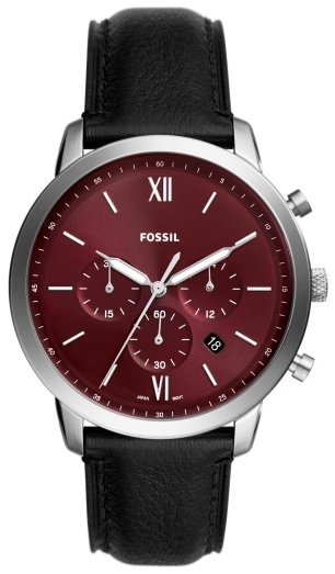 Fossil Herreklokke FS6016 Neutra Rød/Lær Ø42 mm