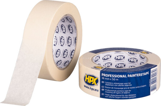 Malertape 38 mm x 50 m kremfarget 60 °C Malertape 38 mm x 50 m kremfarget 60 °C