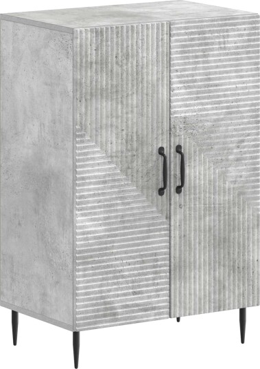 vidaXL Sko Skap HAARLEM 59,5 x 39,5 x 89,5 cm Konstruert tre Betonggrå