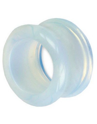 Gjennomsiktig Piercing Tunnel i Opalite Sten Strl 14 mm