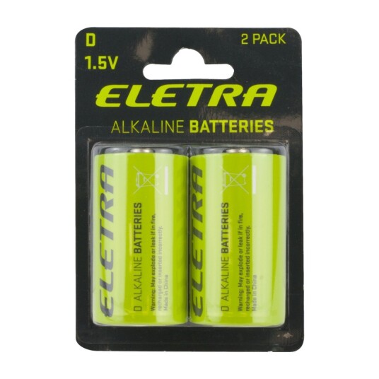 ELETRA D- BATTERIER ALK., 2 STK.