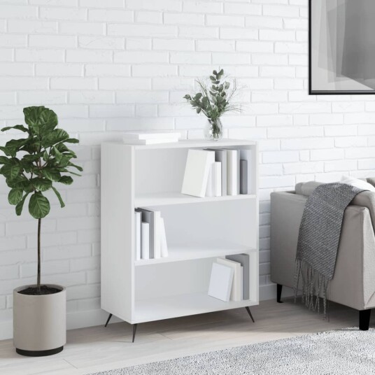 vidaXL Bokhylle hvit 69,5x32,5x90 cm konstruert tre vidaXL Bokhylle hvit 69,5x32,5x90 cm konstruert tre