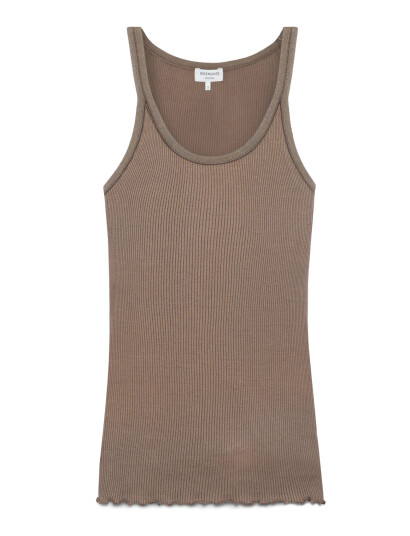 Rosemunde Rwbelle Silk U-Neck Strap Elastic T - Brown - XS