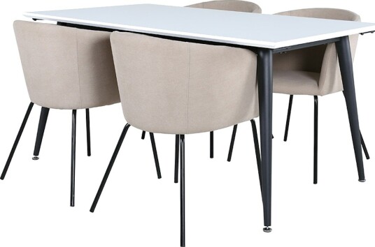 Venture Home Spisegruppe Venture Home Jolie med 4 Bergen Stoler Polyesterlinen GR22304