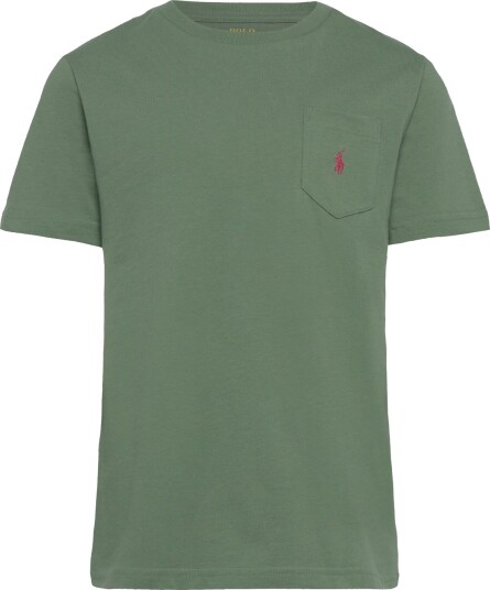 Ralph Lauren Kids 26/1 Jersey Ss Pkt Tee Kn Tsh   Khaki green   124 131