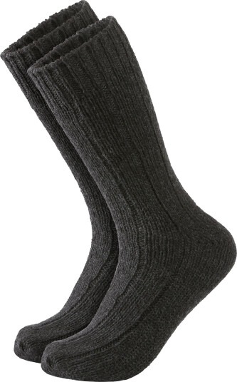 Lindbergh 2 Pack Rag Wool Sock - Black - 40-44