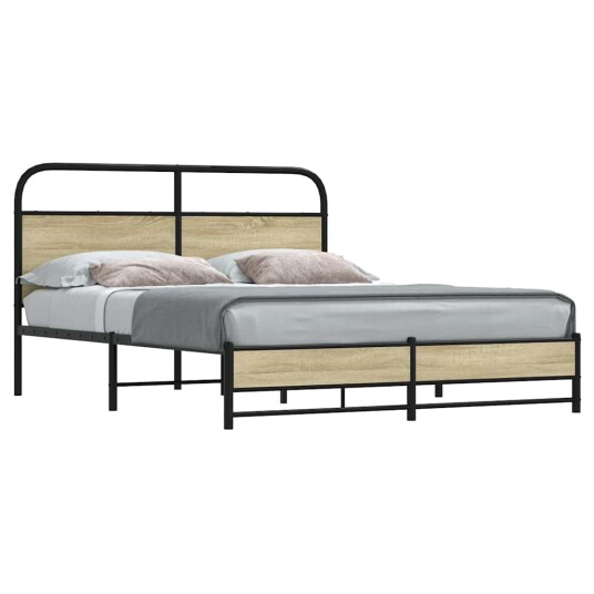 Sengeramme uten madrass sonoma eik 150x200 cm konstruert tre 8721158565242