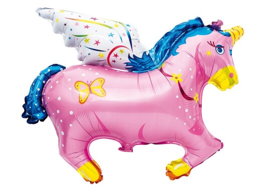 Folie Ballong 81cm - Flyvende Enhjørning