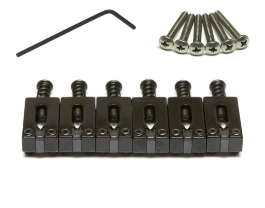 Graph Tech String Saver Pg-8000-0b S&t; Style Saddles,Brushedsteel,6-Str-Blk