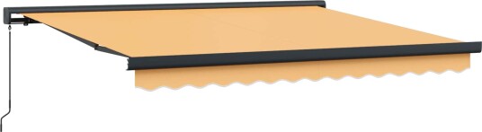  Innvendbar Markise sand 350 x 250 cm Stoff og Metall