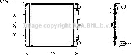 PRASCO PR2037 Radiator motorkjøling PRASCO PR2037 Radiator motorkjøling