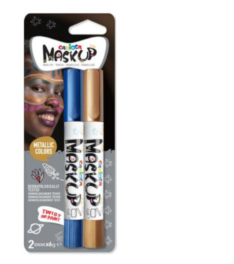 Carioca Ansiktsmaling Metallic Sett Blå og Gull