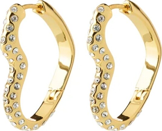 Pilgrim Sora Heart Earrings Gold Plated GOLD PLATED One Size Pilgrim Sora Heart Earrings Gold Plated GOLD PLATED One Size