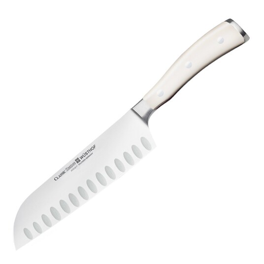 Wüsthof Classic ikon santokukniv 17 cm olivenslipt hvit Wüsthof Classic ikon santokukniv 17 cm olivenslipt hvit
