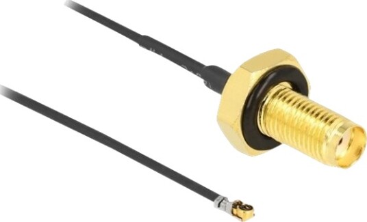 Delock Antennekabel Sma Hunn Skott Til Mhf 4L Lk Hann 20 Cm 1.37 Mm Koaksial Grå Svart