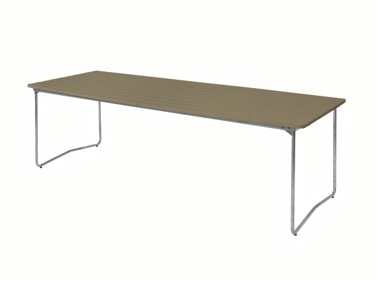 Grythyttan Stålmöbler Bord B31 Lysegrønn lakkert eik/galvanisert stål 230 x 92 cm Grønn