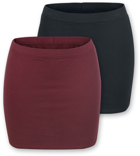 RED by EMP Kort skjørt The Double Life XS til XXL Damer svart-bordeaux