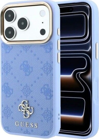 GUESS Peony 4G Small Logo MagSafe Case for iPhone 18 Pro / 17 Pro - Light Blue