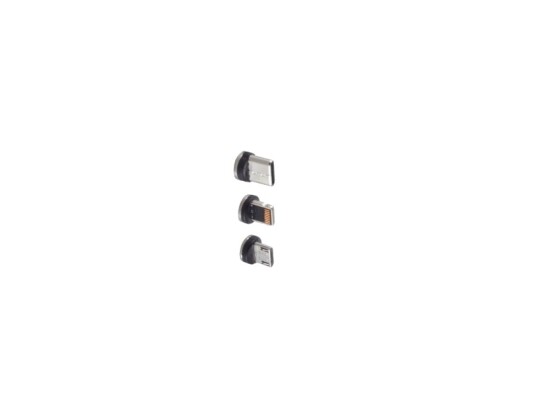 Shiverpeaks Bs14-19003 Usb Micro-B Usb-C 8-Pin Sort Sølv Hankjønn Rett Aluminium Metall 3 Stykker