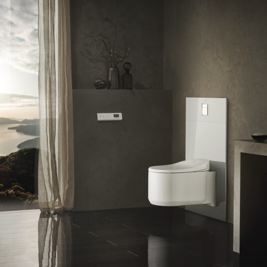 GROHE GLASSMODUL FOR VEGGSKÅL M/TRYKKPLATE MÅNE HVIT GROHE GLASSMODUL FOR VEGGSKÅL M/TRYKKPLATE MÅNE HVIT