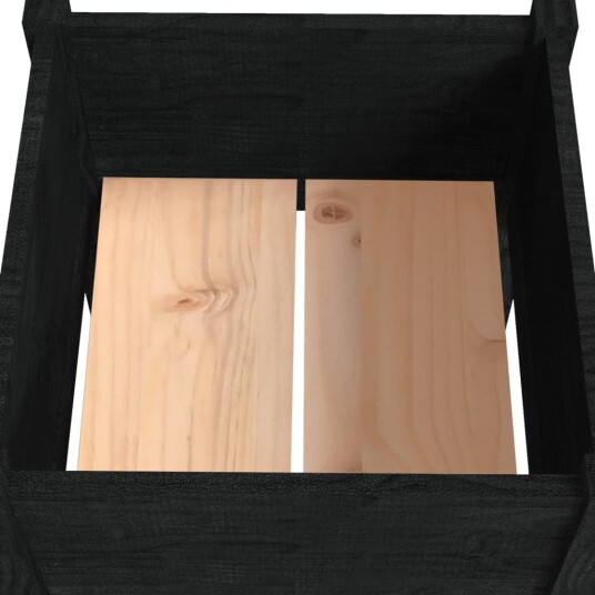 vidaXL Plantekasse 40x40x70 cm heltre furu svart